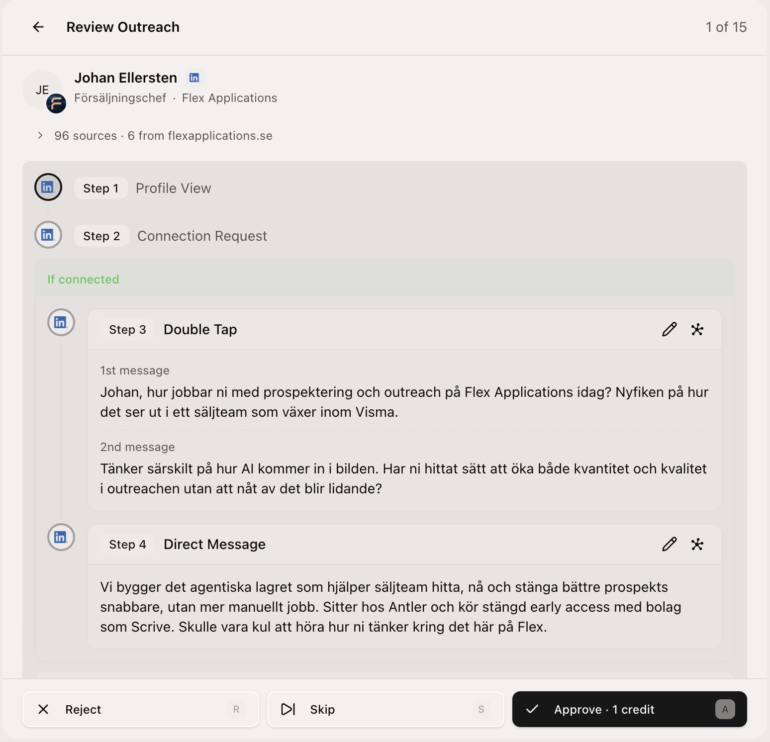 Personalized Outreach preview